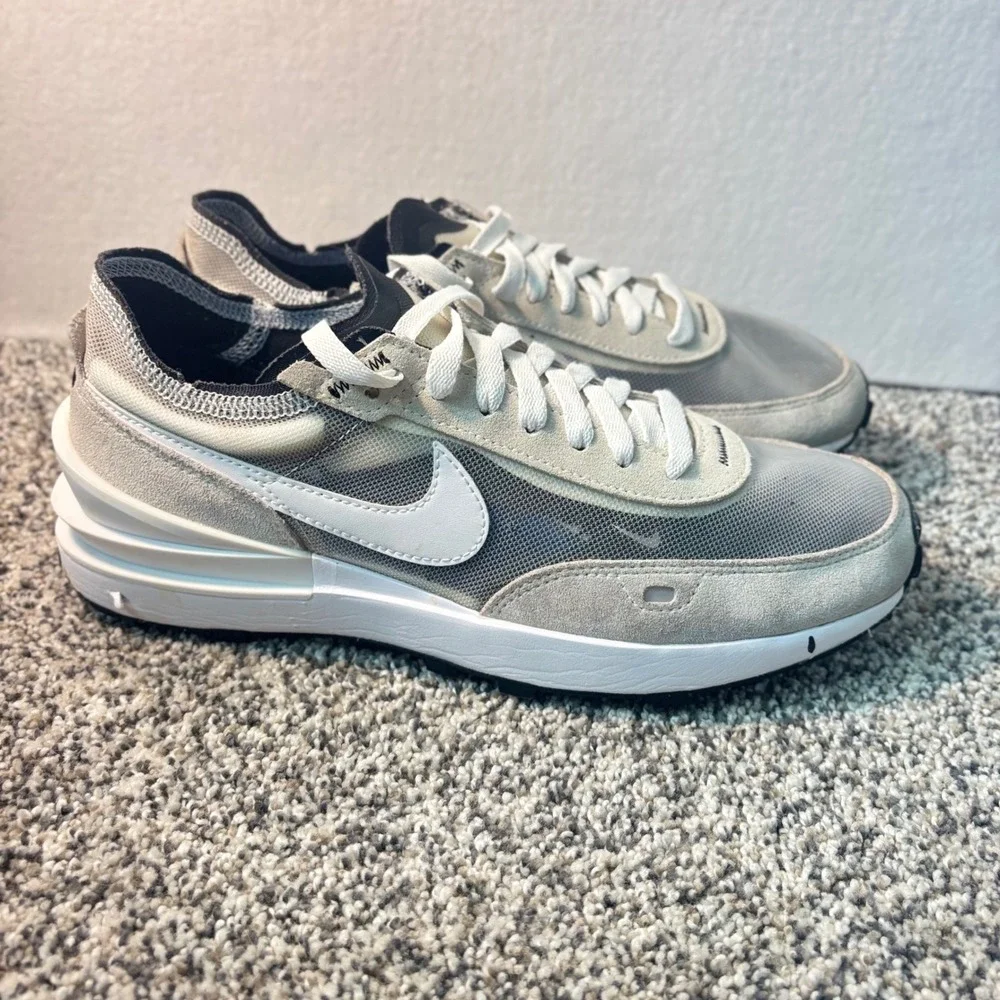 Nike Waffle One Summit White Black Mesh Suede Sneakers Shoes Women's size 8.5
